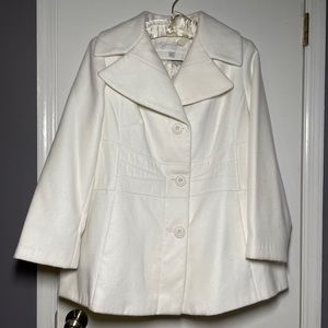 Jessica Simpson White Pea Coat